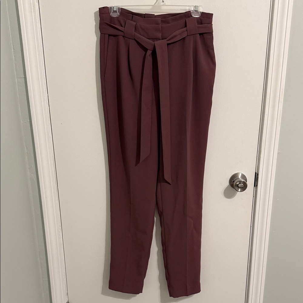 Express Eggplant Paper Bag Trousers